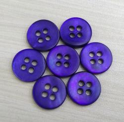 Shiny Dark Blue Dyeable Japanese Agoya Shell Buttons for Children’s Clothes