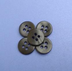 Matt Black Coated 4Holes Japanese Agoya Shell Buttons Garment Accessories