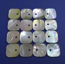 Curved Square Single Hole Clothing Decorative Natural Shell Pearl Buttons