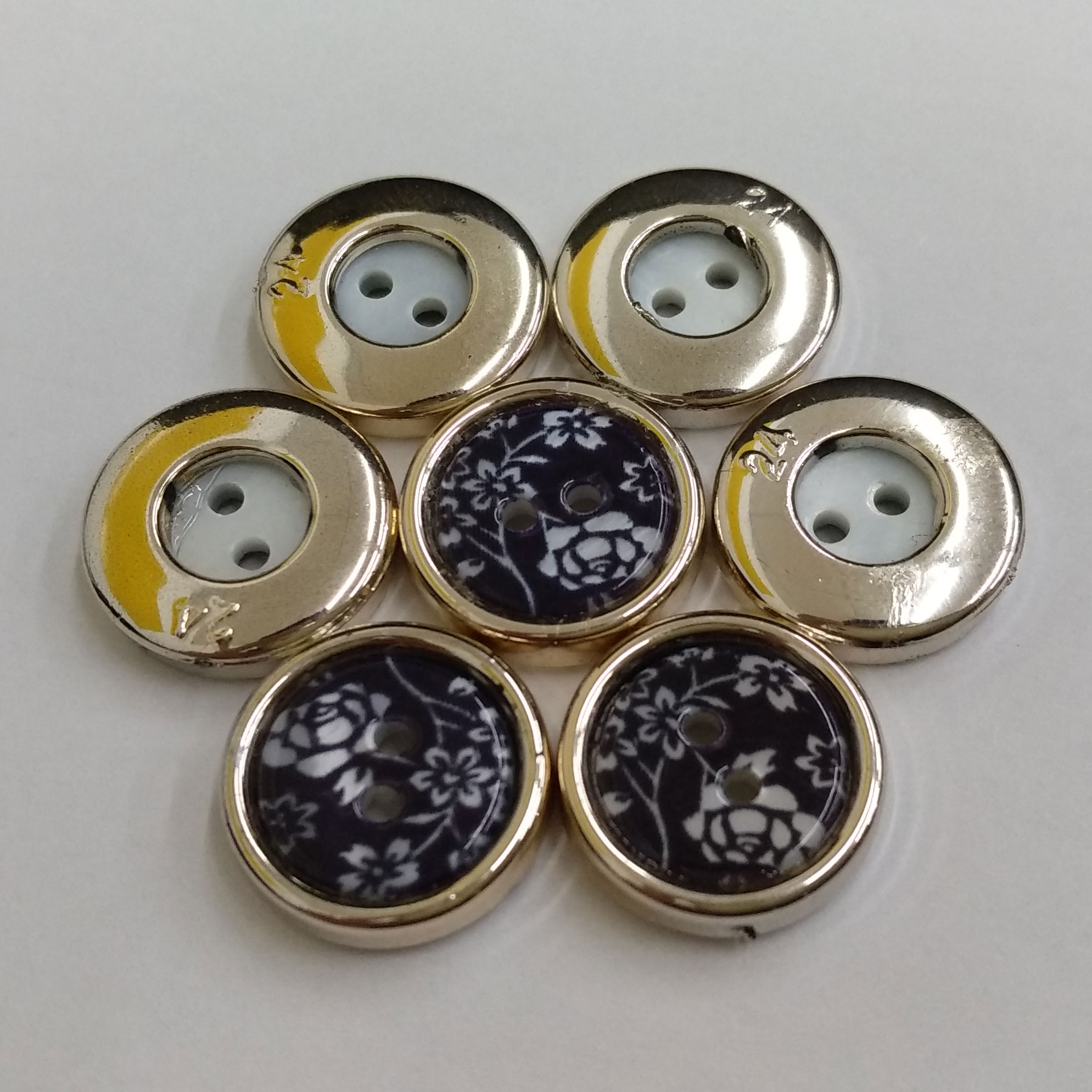 New Launch Natural Shell Pearl Cover Cufflink Button with Polyester Round Rim