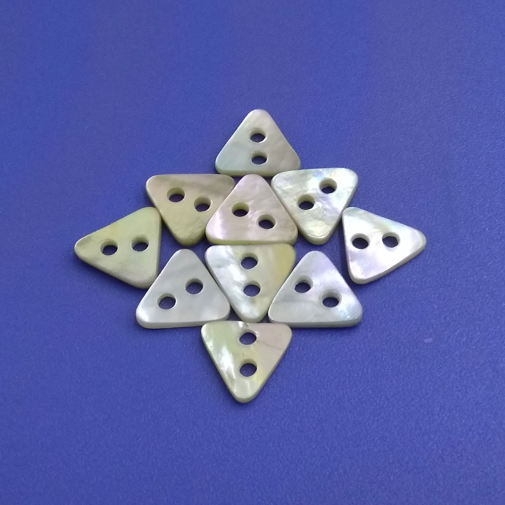 Stylish Triangle Japan Agoya Shell MOP Buttons for Scrapbooking and Sewing Craft