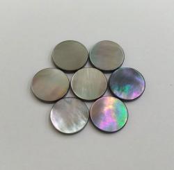 Rainbow Effect Black Color Round Mother of Pearl Nacre Shank Buttons