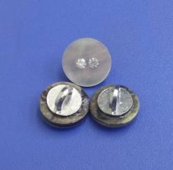 Round Nacre Agoya Shank Buttons with Ring and Diamond for Blouse Foot Decoration