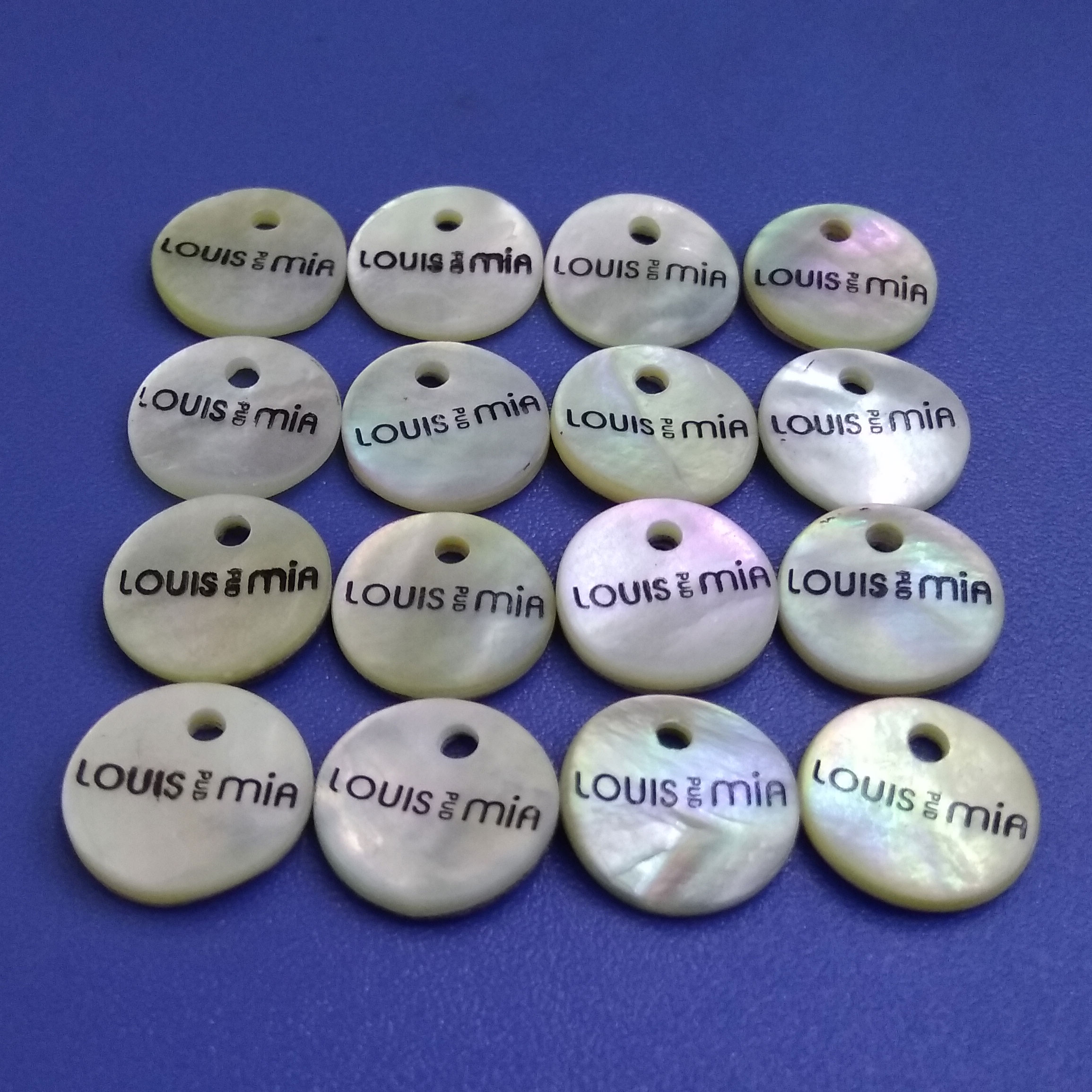  OEM Single Hole Round Printed LOGO Sewing Notions Buttons Making Jewelry