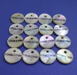  OEM Single Hole Round Printed LOGO Sewing Notions Buttons Making Jewelry