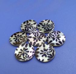 Flower Pattern Laser Japan Agoya Shell Button for Fashion Apparel Accessories