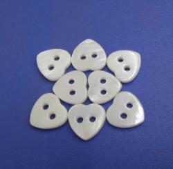 Real White Heart Shape with River Shell Button for Sewing Notions Accessories