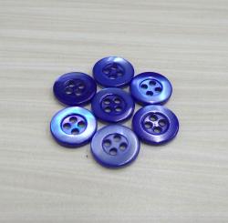 Blue Dyed Four Holes Natural Trocas Shell Buttons for Men’s luxury Shirt Brand