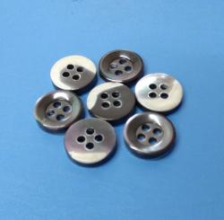 Grey Coloured Bowl Shape Trochus Shell Pearl Buttons
