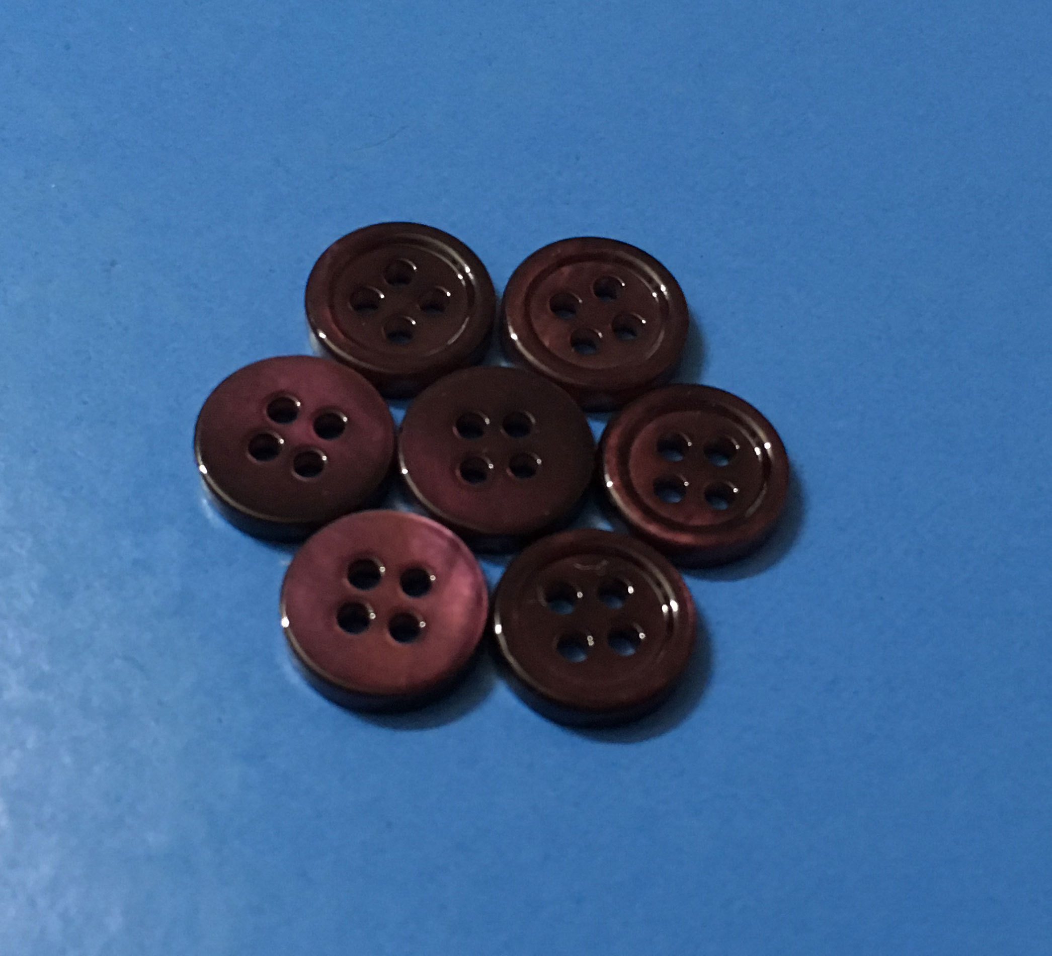 Dyeable 18L 12.5mm 4Holes 3mm River Shell Shirt Buttons