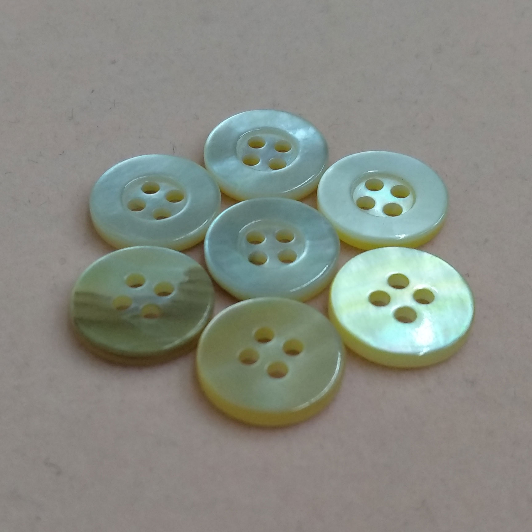 Large Rim One Side White Tahiti Mother of Pearl MOP Buttons