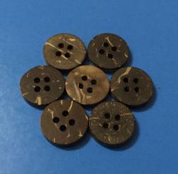 Double Flat Coconut Button with Four Holes Textile Accessories