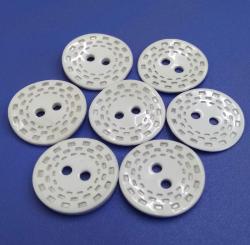2Holes Pattern Laser Engraved Natural Akoya Shell Button
