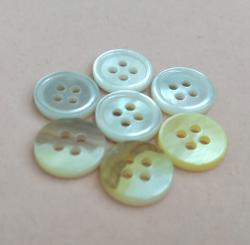 Small Rim Single White MOP Button for Shirt Designers and Tailors