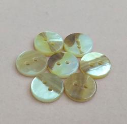 France Tahiti 2Holes Single White Mother of Pearl Buttons