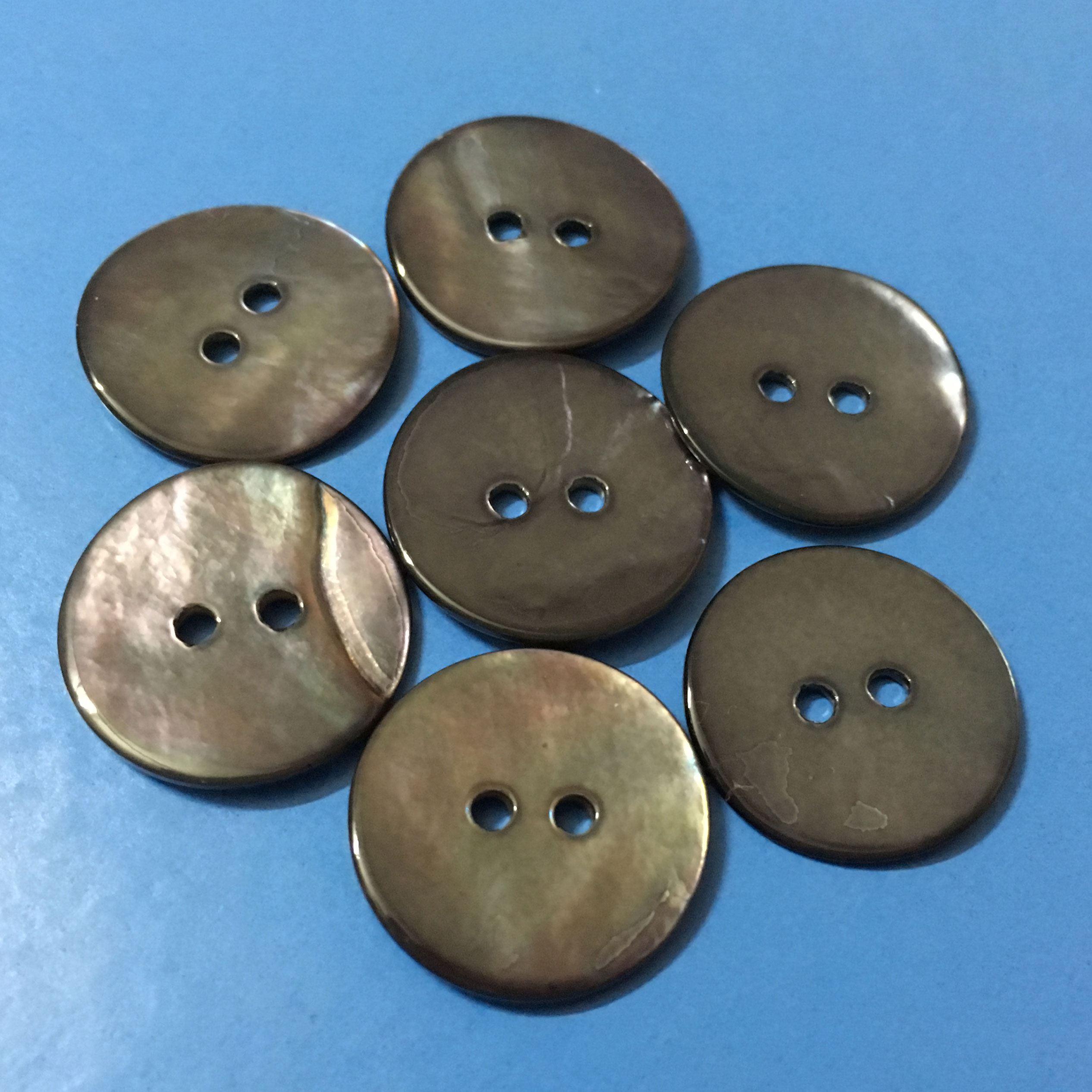  Grey Smoke Colored Agoya Shell Buttons for Ready-Made Garments