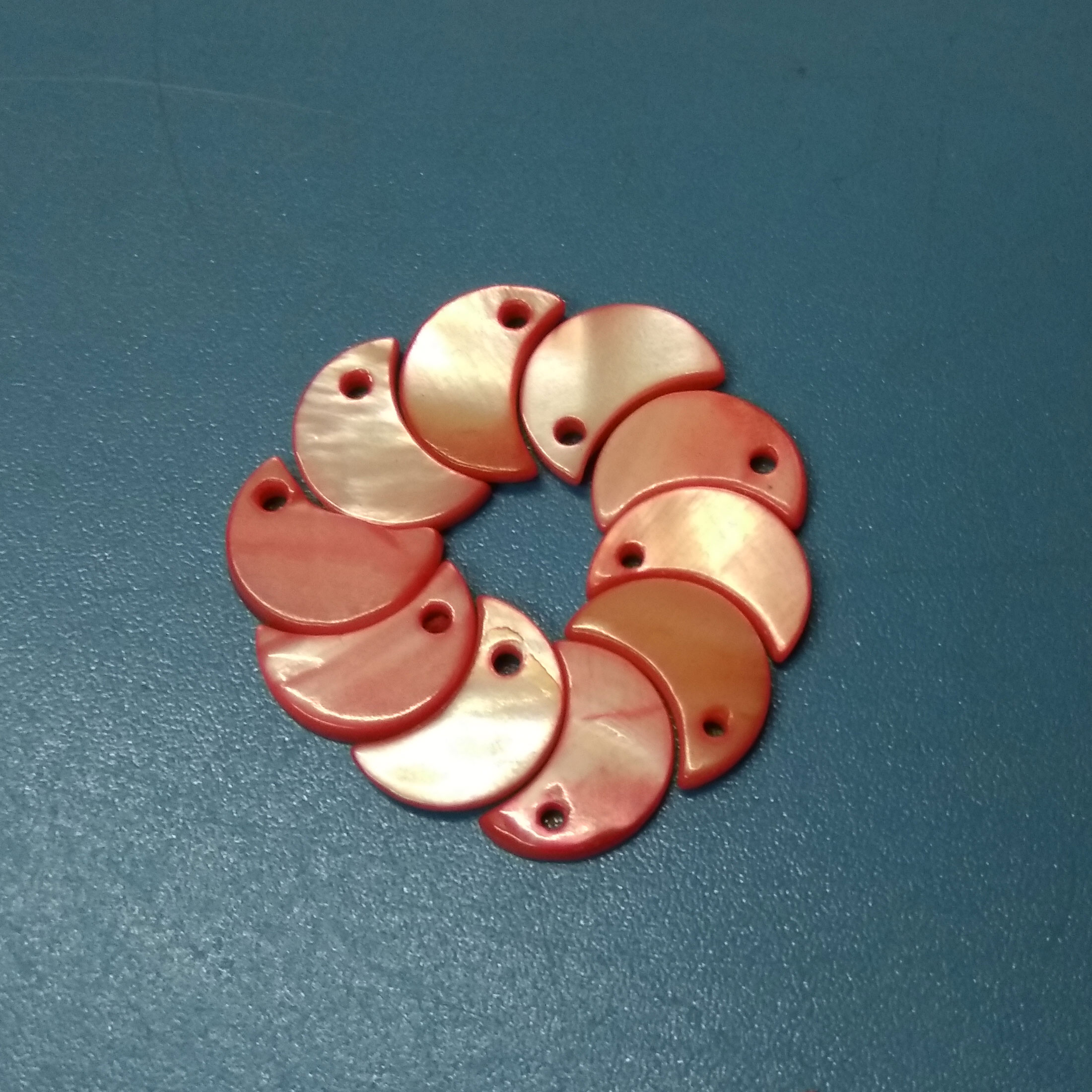 Orange Colored Fashion Apparel River Shell Buttons Accessories