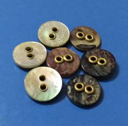 Vintage Natural Akoya Shell MOP Buttons with Laser Engraved LOGO