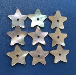 Natural Akoya Shell Star Crafts Haberdashery Accessories with One Middle Hole