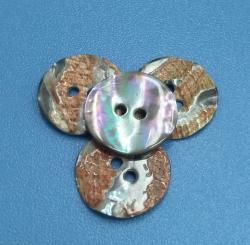 28L Dyed Smoke Grey Australian Abalone Shell Buttons Nacre Botones