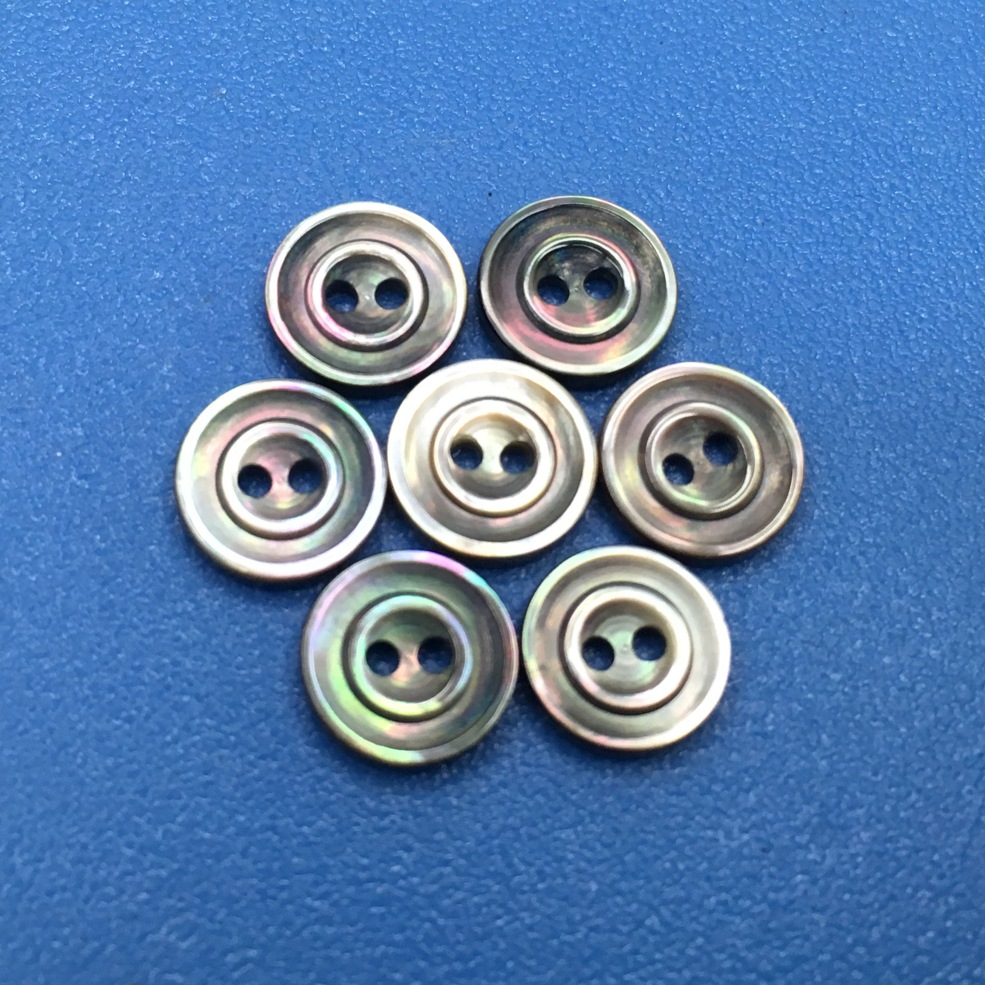 Vintage Natural Black Mother of Pearl MOP Tailored Handmade Shirt Buttons