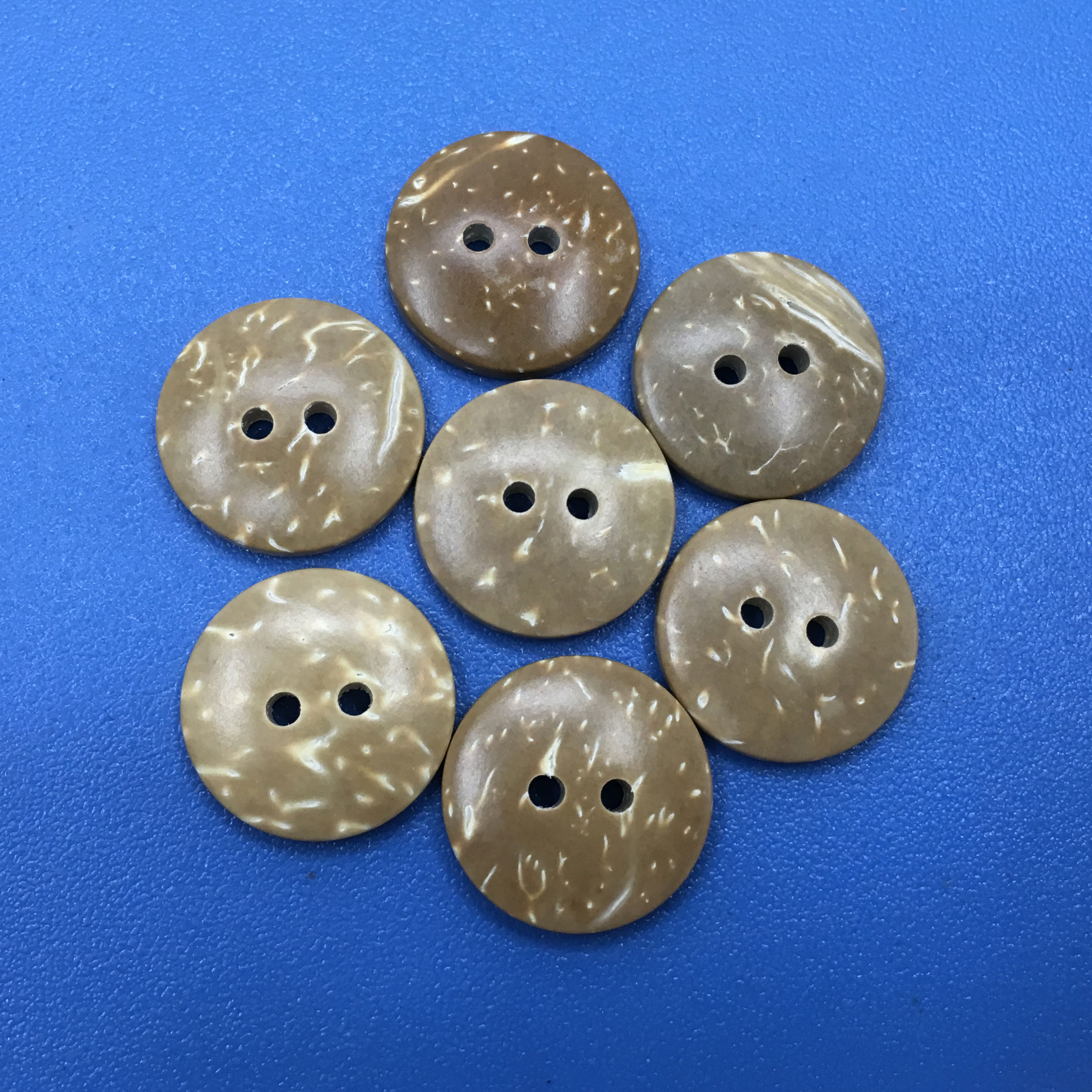 Bleached and Polished Natural Coconut Handmade Sewing Buttons for Clothing