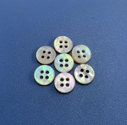 Great Rainbow Effect Natural 4 Holes Agoya/Akoya Shell Buttons Made in China