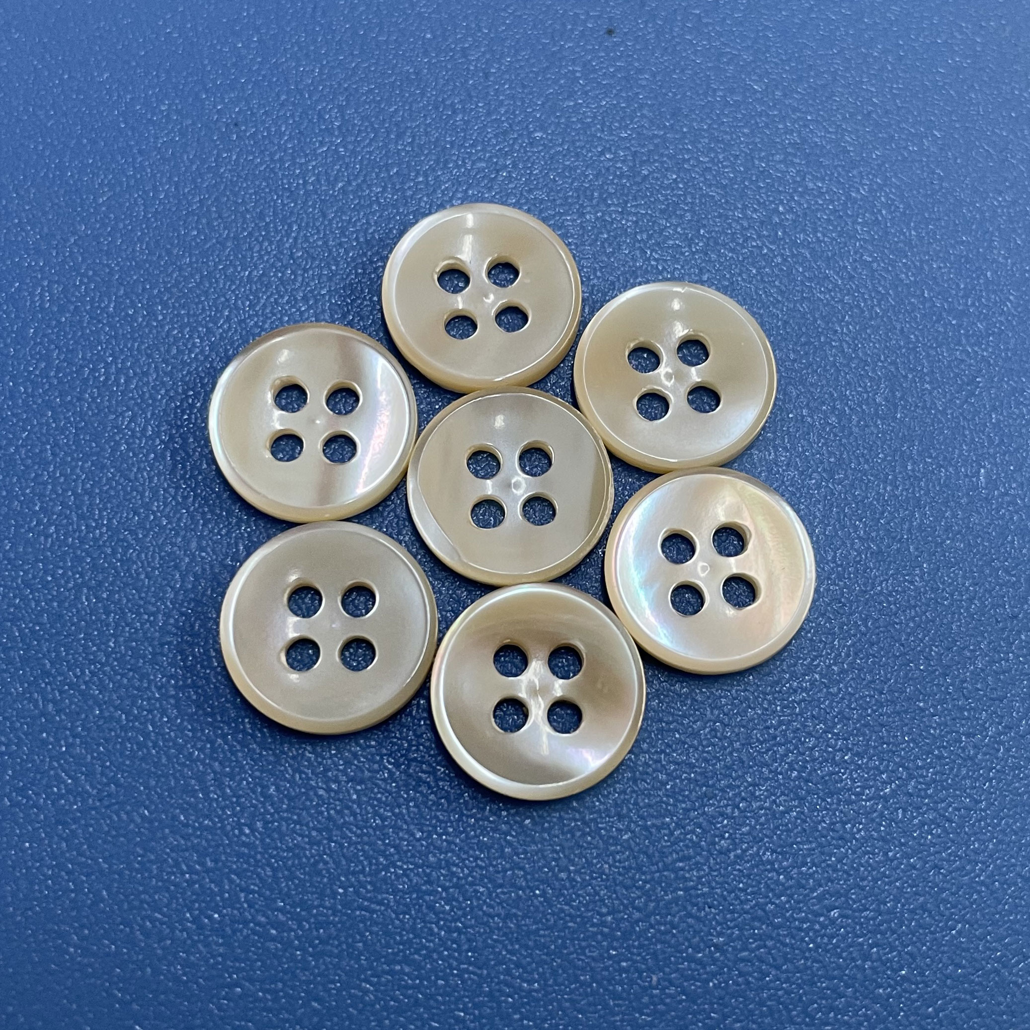 Glossy Natural Bowl Shape Slim Rim Trocas Shell Buttons for Garment Industry