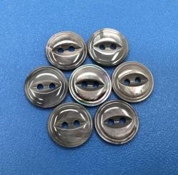 Excellent Quality Smoke Grey Color Fisheye River Shell Buttons with Rim