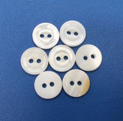 Cheap Natural White 2 Holes River Shell Shirt Buttons for Custom Made Clothing