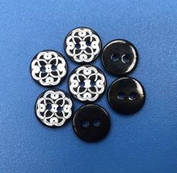 Customized Black Coating River Shell Buttons and Accessories for Fashion Brand