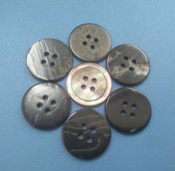 Durable Genuine Coffee Mother of Pearl MOP Buttons for Luxury Garment Industry