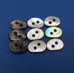 Rainbow Effect High Quality Bean Shape Japanese Agoya Oyster Shell Buttons