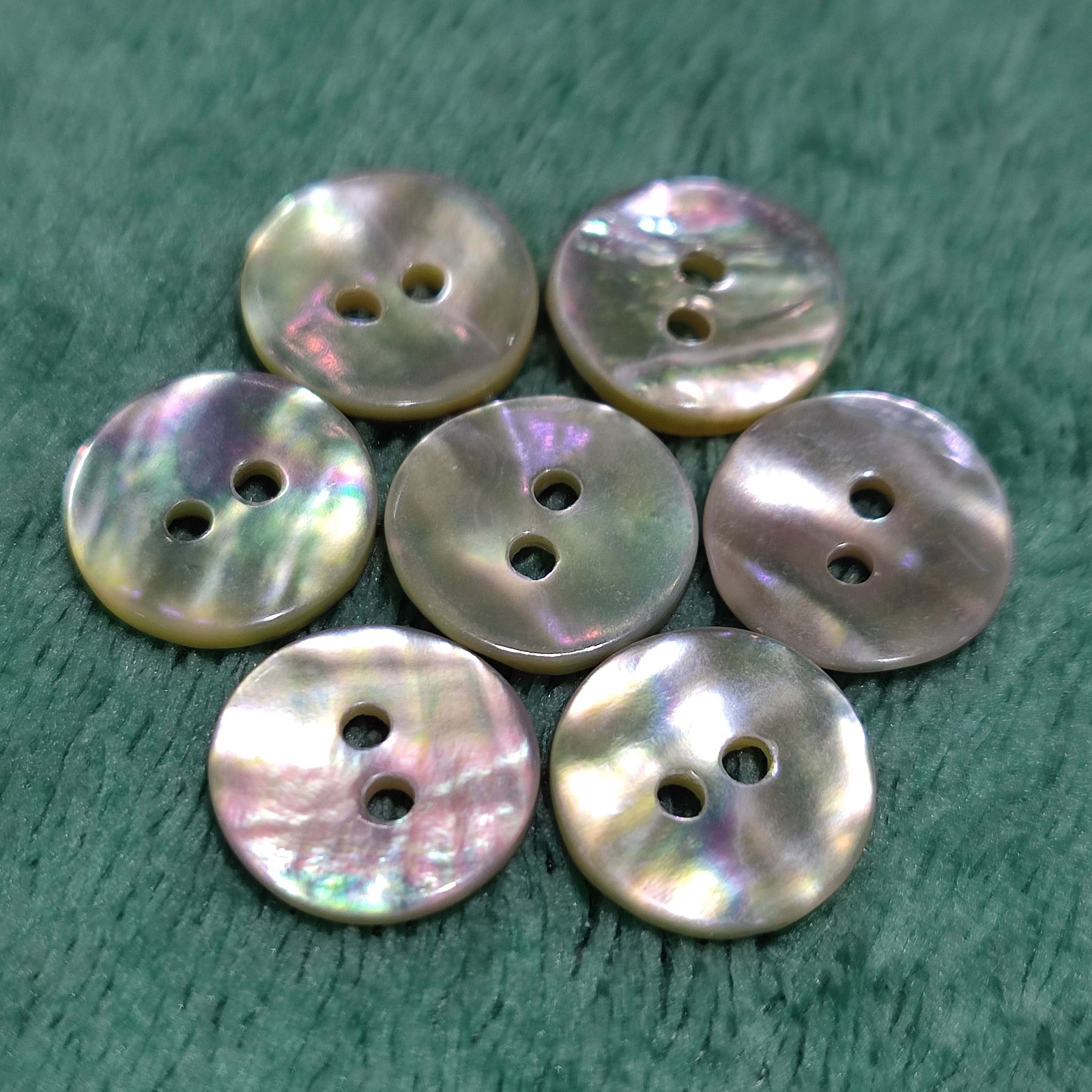 Bleached White Golden Abalone Imitation Natural Agoya Shell Buttons