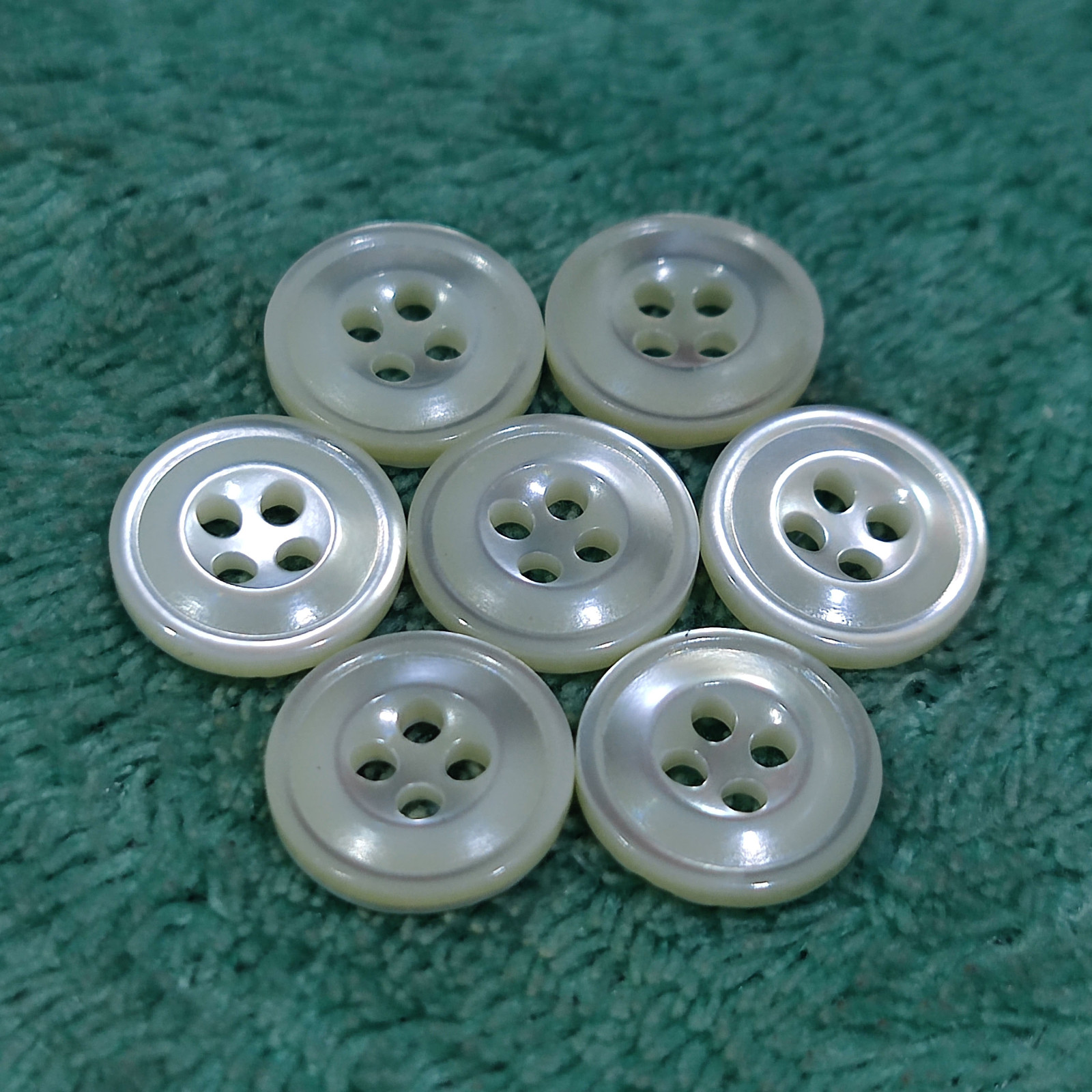 High Quality Custom Natural White Trocas Shell Buttons with Small Rim